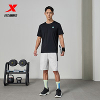 特步 XTEP吸湿速干短袖男2025夏季训练短T恤透气高弹运动上衣 XL