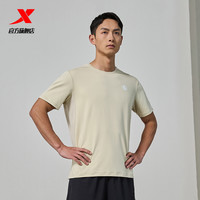 特步吸湿速干短袖男2025夏季训练短T恤透气高弹运动上衣 3XL