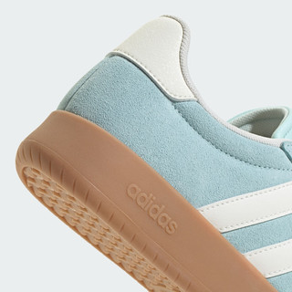 adidas「T头鞋」BARREDA板鞋德训鞋男女春季阿迪达斯轻运动 薄荷绿/汉玉白/树脂黄     44