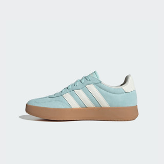 adidas「T头鞋」BARREDA板鞋德训鞋男女春季阿迪达斯轻运动 薄荷绿/汉玉白/树脂黄     44