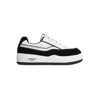 ARTICLE NO.黑拼白汉堡鞋增高小白鞋厚底休闲面包鞋 棕拼白 38