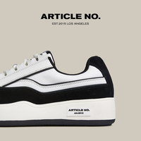 ARTICLE NO.黑拼白汉堡鞋增高小白鞋厚底休闲面包鞋 39