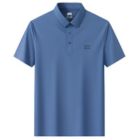 【凉感锦氨】罗蒙短袖polo衫男士25夏季休闲高弹抗皱翻领T恤 175/L 迪桑绿