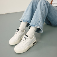 【小白鞋】ARTICLE NO.美式厚底小白鞋增高汉堡鞋百搭 椰奶白 37