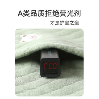 婧麒（JOYNCLEON）宝宝保暖内衣婴儿衣服新生儿夹棉秋衣秋裤外穿加厚秋冬季套装   灰蓝  90