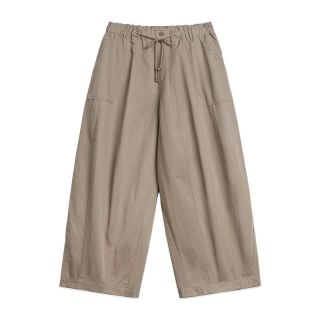 马登 夏日松弛感卡其色老钱风阔腿气球裤复古工装梨型显瘦山本裤女 卡其色 M