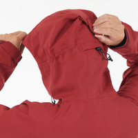 觅乐MILLET台风冲锋衣徒步登山防风防水三层全压胶女夹克MIV03140 N1546-深红