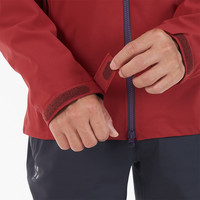 觅乐MILLET台风冲锋衣徒步登山防风防水三层全压胶女夹克MIV03140 N1546-深红 S