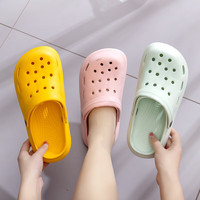 衣起纤手洞洞鞋男防滑凉拖鞋女士夏季外穿高颜值外穿软厚底凉鞋 185款白色 40