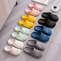 衣起纤手洞洞鞋男防滑凉拖鞋女士夏季外穿高颜值外穿软厚底凉鞋 185款白色 36