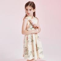 【淡雅荷花 新中式旗袍裙】女童春夏中大童春夏装汉服连衣裙