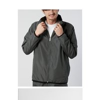 1h可退 FILA 男士经典款立领夹克 449317斐乐潮流穿搭高 木炭灰色 M