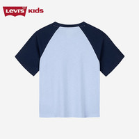 Levi's李维斯儿童男童短袖T恤2025夏季透气半袖运动衣女生童装 水晶蓝 160 /80 【身高158-170cm】