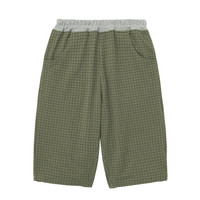 千趣会 SENSHUKAI童装男童裤子夏季五分裤弹力青少年迷彩棉质中裤儿童裤子 卡其色(格纹) 120 cm