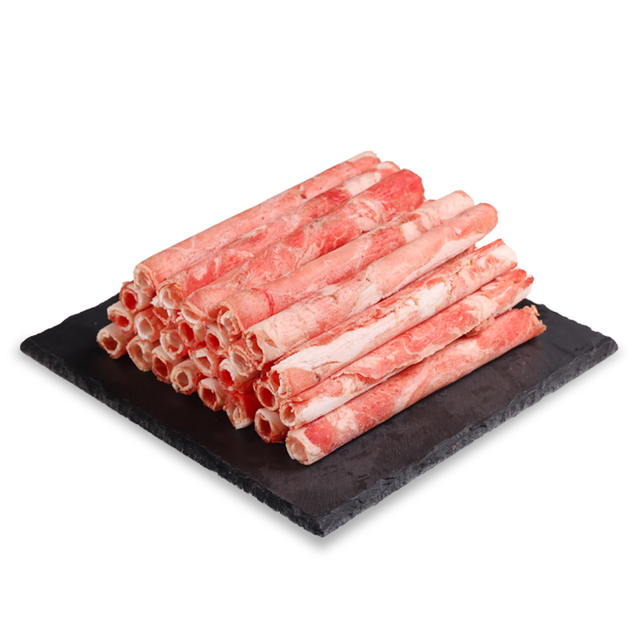 庄野牧场 内蒙古原切脆骨羔羊肉片1.4斤 高钙肉卷