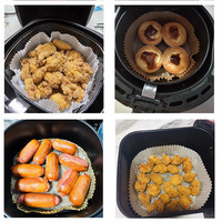 空气炸锅纸吸油纸烤箱垫纸纸食品级烘焙烧烤便捷家用食物纸盘 方形50张