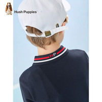 暇步士（Hush Puppies）童装儿童男大童秋季简约时尚运动风儿童长袖POLO衫 藏蓝 130