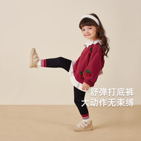 JELLYBABY卫衣套装女童3宝宝娃娃领衣服5儿童两件套2025春季 紫色 110