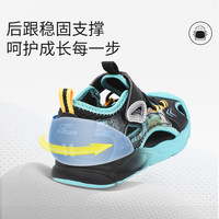 江博士夏季男女童舒适潮流宝宝学步鞋透气幼儿童鞋 休闲儿童凉鞋 米/绿 25 码 脚长约15.2-15.7