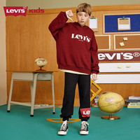 Levi's李维斯童装儿童裤子男女童春秋款长裤梭织宝宝休闲运动裤 正黑色 140 /60 【身高128-140cm】