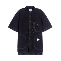 and wander 春夏新款男士多口袋宽松短袖衬衫银泰百货精品301574