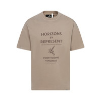 REPRESENT 春季男士棉质复古休闲字母印花圆领短袖T恤衫