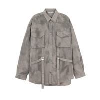 Acne Studios 秋冬新款男士复古做旧长袖衬衫银泰百货精品301574