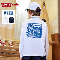 Levi's李维斯儿童POLO衫童装男童春秋装卫衣2025上衣打底长袖 明亮白 160 /80 【身高158-170cm】