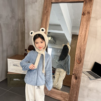 J.KIDS真维斯儿童外套珊瑚绒春秋中大童舒适时髦休闲上衣童装 氧气蓝 100