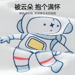 贝肽斯儿童睡衣夏季薄款纯棉空调服新款男女童冰丝凉感短袖宝宝家居套装 密语森林-【肽棉*5A抑菌】 100 cm