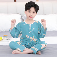 J.KIDS真维斯儿童睡衣棉绸套装中大童家居服男女童长袖长裤舒适亲肤打底 双长航天员 160