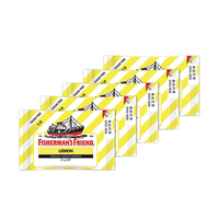 渔夫之宝英国进口零食 硬糖果 含片清新口气西柚薄荷柠檬润喉糖 柠檬味 25g*5袋