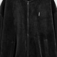 Gap女装秋冬LOGO宽松落肩双面复合天鹅绒外套棒球服外套756406