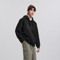 森马 Semir【百搭校园风】春季撞色字母刺绣连帽卫衣男士插肩袖宽松抽绳上衣