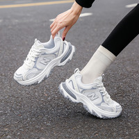 新百伦老爹鞋女春秋夏厚底休闲鞋大码男鞋轻便跑步运动鞋女nb 819未来银男 40M