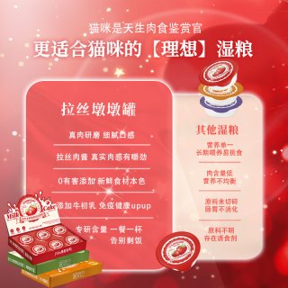 妮吖全价主食墩墩奶糕拉丝厚肉维他果蔬牛初乳成幼猫零食杯湿粮罐