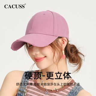 CACUSS棒球帽子女士秋季时尚纯棉破洞休闲百搭鸭舌帽潮男户外