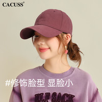 CACUSS棒球帽子女士秋季时尚纯棉破洞休闲百搭鸭舌帽潮男户外