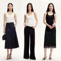 【百搭王】Vero Moda背心女2025夏淡人修身弹力工字吊带背心 本白色 S