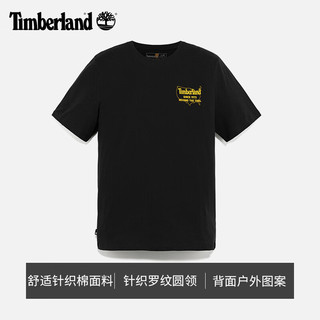 添柏岚（Timberland）男款短袖T恤夏户外休闲透气印花|A6B6Z A6B6Z001/黑色 2XL