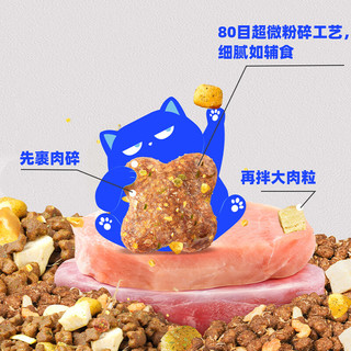 喔喔（WOWO）猫粮全阶段猫 全价无谷冻干三鲜猫干粮 大蓝包经典鳕鱼虾低敏温和 【鳕鱼虾】40g*3(单拍不发)