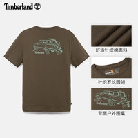 添柏岚（Timberland）男款短袖T恤夏户外休闲透气印花|A6B6Z A6B6ZA58/军绿色 M