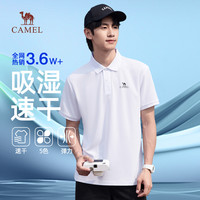 CAMEL骆驼男士短袖polo衫夏季2025休闲透气纯色T恤时尚翻领半袖女