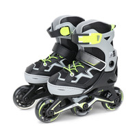 4码可调节 男女童款结实耐磨舒适防护直排三轮轮滑鞋