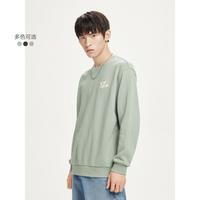GXG简约休闲时尚精美字母刺绣宽松卫衣卫衣男