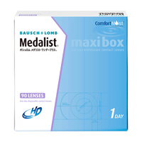 BAUSCH+LOMB 博士伦隐形眼镜90片Medalist透明近视高清原装进口舒适水润 度