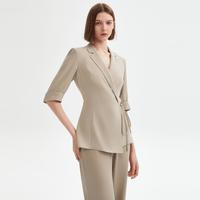 夏季醋酸面料设计感高级风女式西装外套