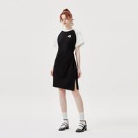 5+ Five Plus女夏装设计感收腰连衣裙女修身开叉裙刺绣