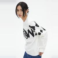 圆领套头卫衣女春季时尚潮流涂鸦印花上衣女士卫衣