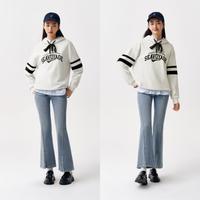 森马 Semir针织卫衣女春季女生上衣字母外套连帽套头衫休闲印花衣服简约女装